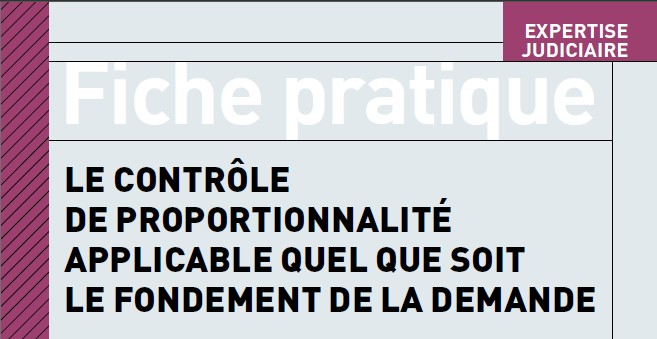 Le contrôle de proportionnalité applicable quel que soit le fondement de la demande